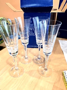 NEW IN BOX Towle Riviera Full Lead Wine Stemware Blown Glass SET OF 4 #32152 - Imagen 1 de 6