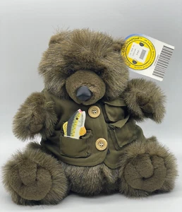 Build a Bear Molliger Cubby Plüschbär Braun Stofftier Weste Fisch 12 Zoll - Bild 1 von 7