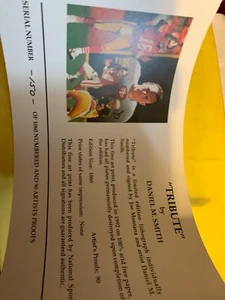 Tribute by Daniel M. Smith signed by Joe Montana  - Picture 1 of 4