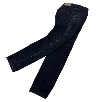 Pierre Balmain Laced Denim Slim-Fit Moto Jeans - Mens, Black, 33 - Image 1 of 4