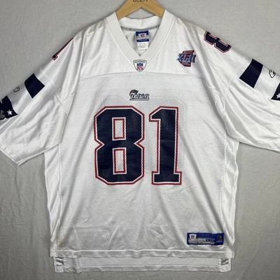 Camiseta Randy Moss Para Hombre 2XL XXL Blanca Reebok New England Patriots Super Bowl XLII Foto 1 de 4
