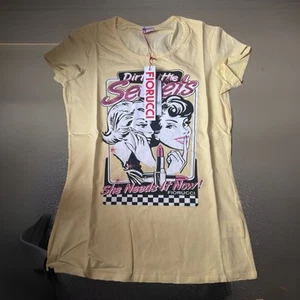 FIORUCCI VINTAGE YELLOW LIGHTWEIGHT T-SHIRT: M - Picture 1 of 3