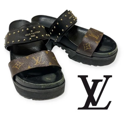 Sandalias de plataforma con tachuelas Louis Vuitton Laurier calzado de alta moda de lujo Foto 1 de 4