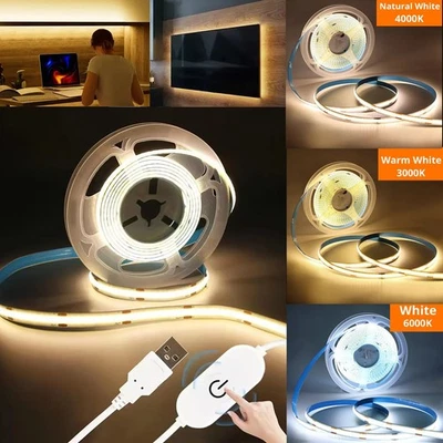 Nastro adesivo sensore touch interruttore dimmer retroilluminazione luci led flessibili USB 5V - Immagine 1 di 4