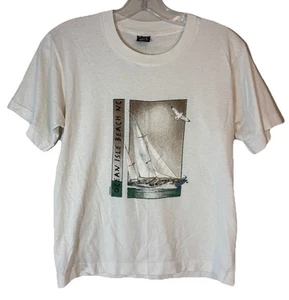 Vintage Single Stitch Ocean Isle Beach North Carolina T Shirt 90s Youth 14 - 16 - Picture 1 of 7