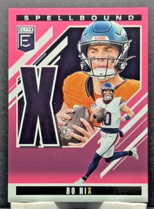 2025 Panini Donruss Elite Football #28 Bo Nix Spellbound "X" Pink Broncos - Picture 1 of 2