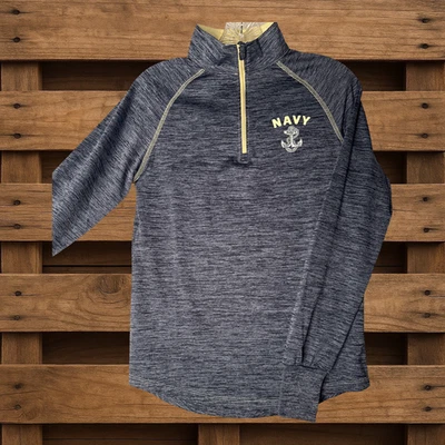 Coliseo Azul Marino Tema Talla Mediana Manga Larga 1/4 Cremallera Azul Brezo Sin Etiquetas. Foto 1 de 4