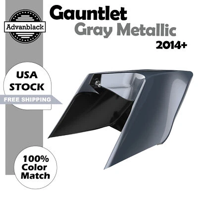 Cubierta lateral extendida Advanblack Gauntlet gris metálico CVO para Harley Foto 1 de 4