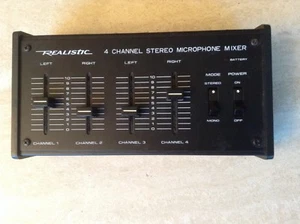 Vintage Realistic 4 Channel Stereo Microphone Mixer - Picture 1 of 9