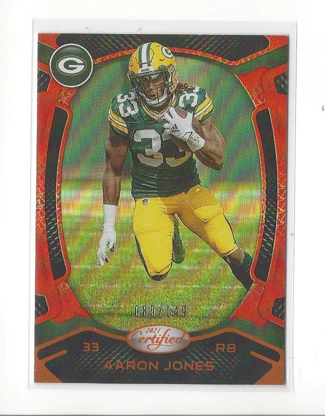 2021 Certified Mirror Orange #72 Aaron Jones Packers /149  - Image 1 of 1