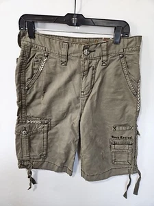 Pantalones cortos de carga clásicos Rock Revival para hombre 30 puntos verdes gruesos - Imagen 1 de 14