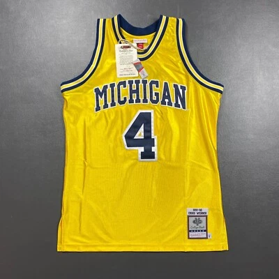 Camiseta deportiva 100 % auténtica Chris Webber Mitchell & Ness 91 92 Wolverines talla 44 L Foto 1 de 4