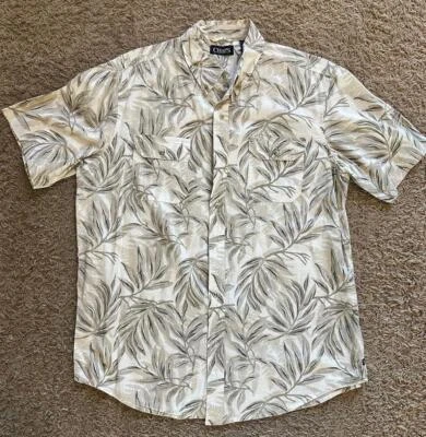 Camisa Chaps Hombre Manga Corta Hoja Tropical - Talla L Foto 1 de 4