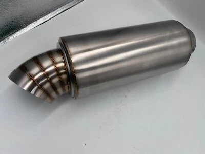 K-Tuned Turndown Muffler 304 Stainless Steel Brushed Finishing In 3 " Out 3.5" - Image 1 of 4