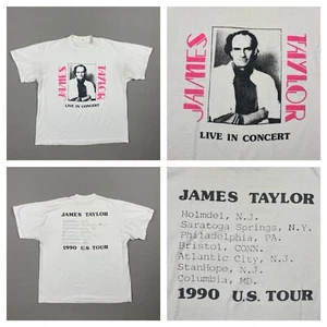 Camiseta De Colección James Taylor Gira 1990 Puntada Única Años 90 Doble Cara HECHA EN EE. UU. - Imagen 1 de 14