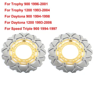 Für Triumph Daytona 750 900 1000 1200 Trophy 900 1200 2x Bremsscheiben vorne Scheiben - Bild 1 von 10
