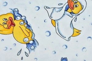 VINTAGE " HAVE A DUCKIE DAY "  BY FABRIC-QUILTS #7344 FABRIC - Picture 1 of 4