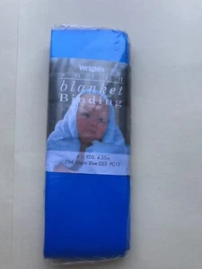 Wrights Satin Blanket Binding 794 Neon Blue 023 2" Wide 4 & 3/4 Yards 2005 - Picture 1 of 4