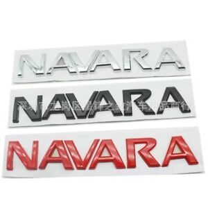 Chrome NAVARA FOR NAVARA FRONF HOOD REAR TRUNK LETTERS NAMEPLATE BADGE EMBLEM