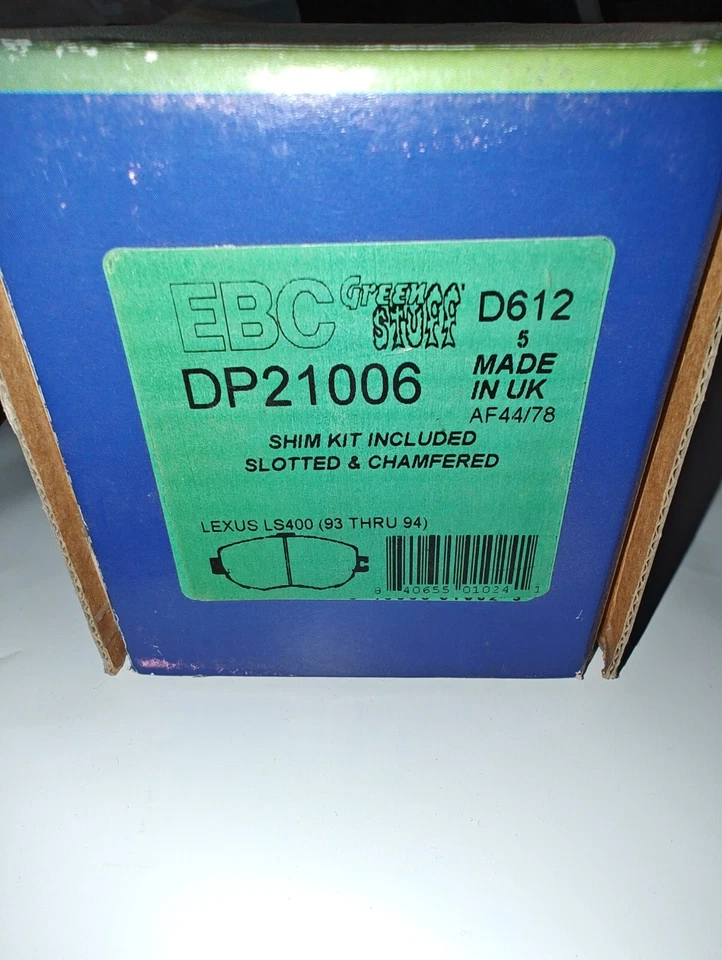 EBC Lexus LS400 1993 1994 Front Pads DP21006 Greenstuff NEW OLD STOCK - Image 1 of 1
