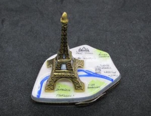 Limoges France Box Limited Edition Chanille Eiffel Tower 22kt. Gold - Landmarks - Picture 1 of 4