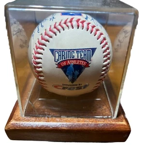 1980's CREST CARING TEAM OF ATHLETES MLB PRINTED PLAYER AUTOGRAPH BASEBALL-CASE - Picture 1 of 5