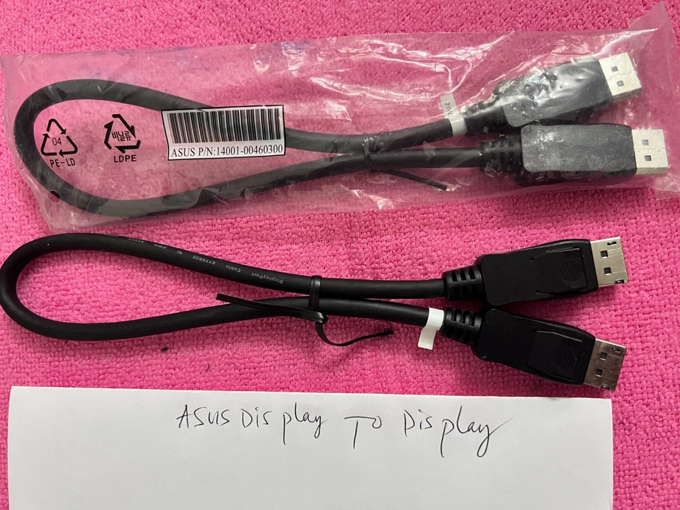 Lot 2  Asus Display port to Display port Adapter cable , ORIGINAL - Image 1 of 1