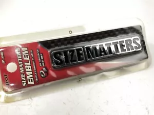 Pilot IP-246 "Size Matters" Emblem, Triple Chrome Plated, Stick-on - Picture 1 of 3