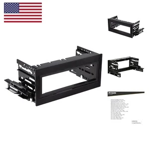 Compatible with 1995-02 GM Full Size Truck ISO / DIN Dash Kit Black - Picture 1 of 6