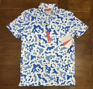 Redvanly Barres Golf Polo NWT Mens Small Marine Authentic Athletic Camo Print - Picture 1 of 4