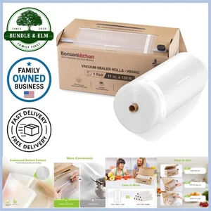 [2025 New]  11” X 150’ Vacuum Sealer Bags Rolls with Cutter for Food Storage, Co - Foto 1 di 11