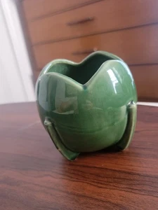 Vtg Nelson McCoy Art Pottery Jade Green Tulip Ball Planter #29 Art Deco 1930s - Picture 1 of 7