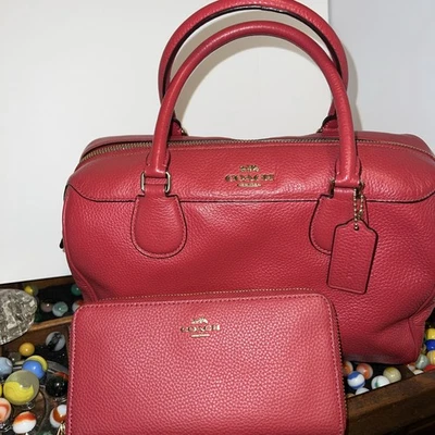 Coach satchel and wallet  Red Pebble - Image 1 of 4