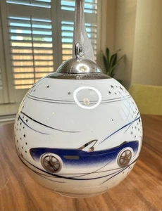BMW Christmas Ornament 3” Porcelain Blue Car Rosenthal Germany 2001 - Picture 1 of 10