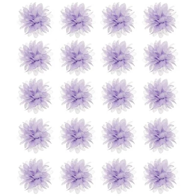 Diadema Flor de Gasa, 4 Pulgadas Tela Flores Arcos Costura Tela Apliques E... Foto 1 de 4