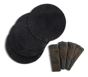 Thyme & Table 8-Piece Set Black & Gold 4 Napkins & 4 Round Placemats - Picture 1 of 4