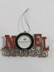 Hobby Lobby Christmas Photo Ornament Noel Red Green Silver Tone NWOT  - Picture 1 of 4