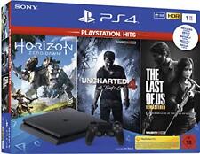 Playstation 4 Hits Bundle 1 To Noir Slim Incl. Uncharted 4 jeu d'occasion