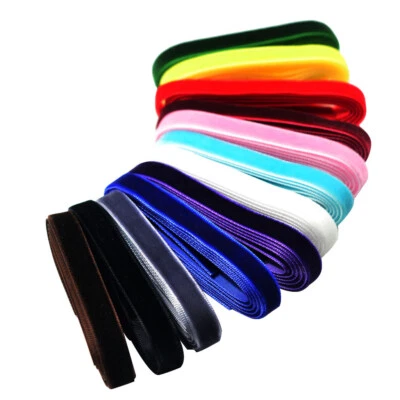 12x 1 Yard Luxury Velvet Ribbons for Christmas DIY Hair Bow Accessories 9mm - Image 1 of 4