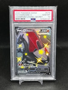 2020 Pokemon SWSH Full Art Charizard V Champion's Path - Secret #079 PSA 10 - Bild 1 von 2