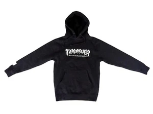 Thrasher x HUF Worldwide Men's Designer New Black Skate Jumper Hoodie - Small - Bild 1 von 11