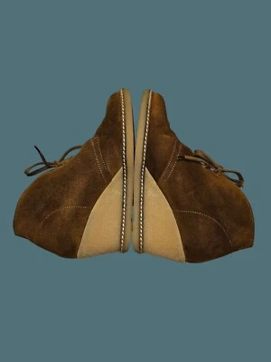 J. Crew 麂皮绒 McAllister 坡跟短靴女式 7 码 — 第 1/4 张图片