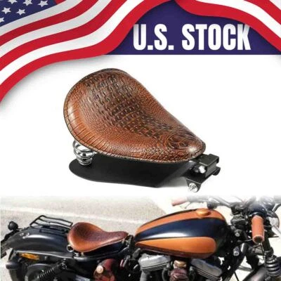 Alligator Motorcycle Spring Solo Driver Seat Saddle For Harley Road Glide King - Image 1 of 4