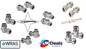 More details for isolating valve chrome for tap connectors 15mm, 15mm x 1/2&quot; or 3/8&quot; flat faced