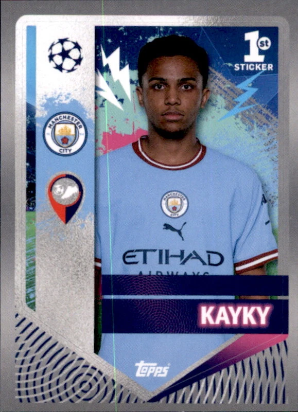 Champions League 22/23 Sticker 329 Kayky (1st Sticker) - Manchester City FC