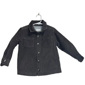 Old Navy Toddler Size 4T Gray Unisex Sherpa-Lined Corduroy Shacket - Picture 1 of 6