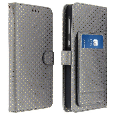 Case Smartphone Universal Cover Portfolio Case Cover XXL Argent Holder + Mirror - Image 1 of 4