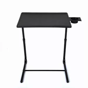 LOTOLE Portable & Foldable Comfortable Adjustable Laptop Tray Table Stand Black - Picture 1 of 12