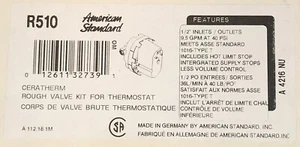 American Standard R510 Ceratherm Rough Valve Kit for Thermostat, 1/2 in. - Picture 1 of 8