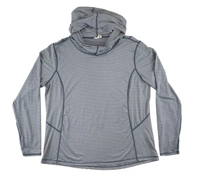 Sudadera con Capucha Danskin Now para Mujer XL Azul Marino Rayas Dri More Capucha Cuello Agujeros para Pulgar Foto 1 de 4